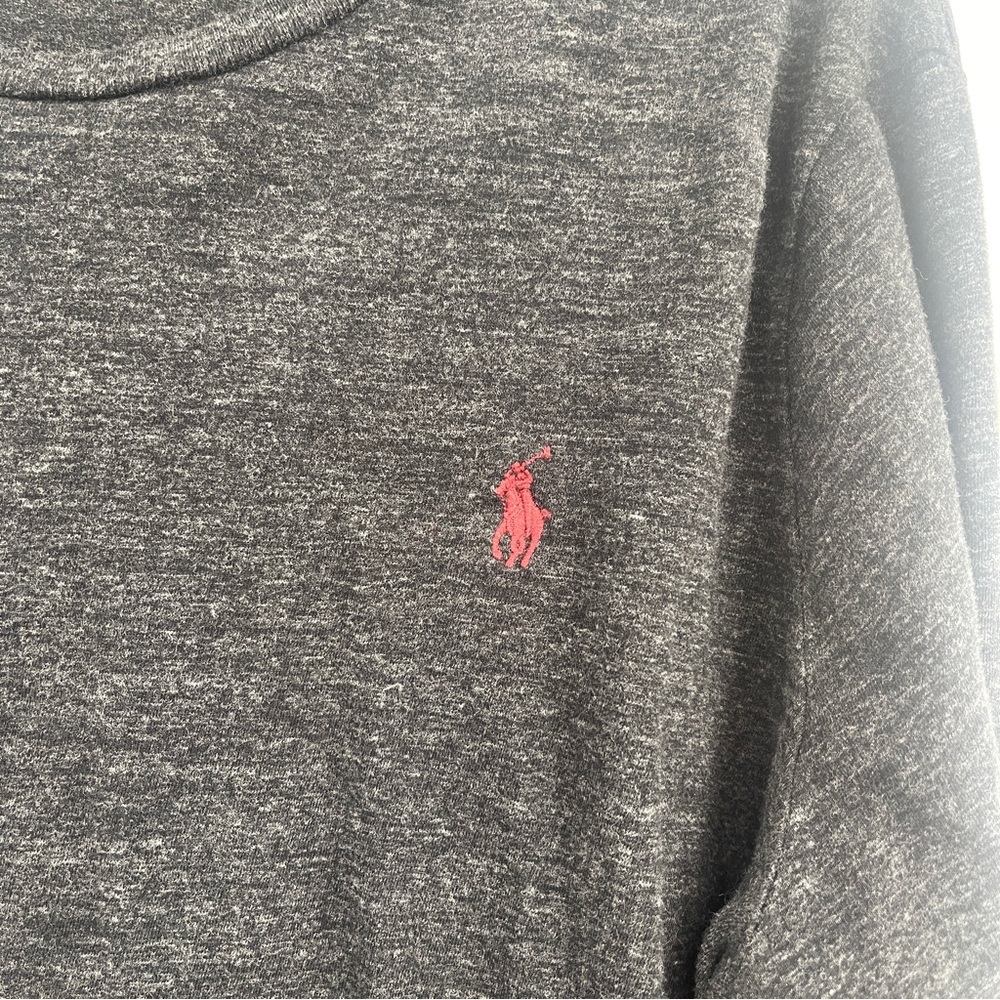 Polo Ralph Lauren Tee Shirt Custom Fit Gray Long Sleeve Men's Size Large - Picture 5 of 5